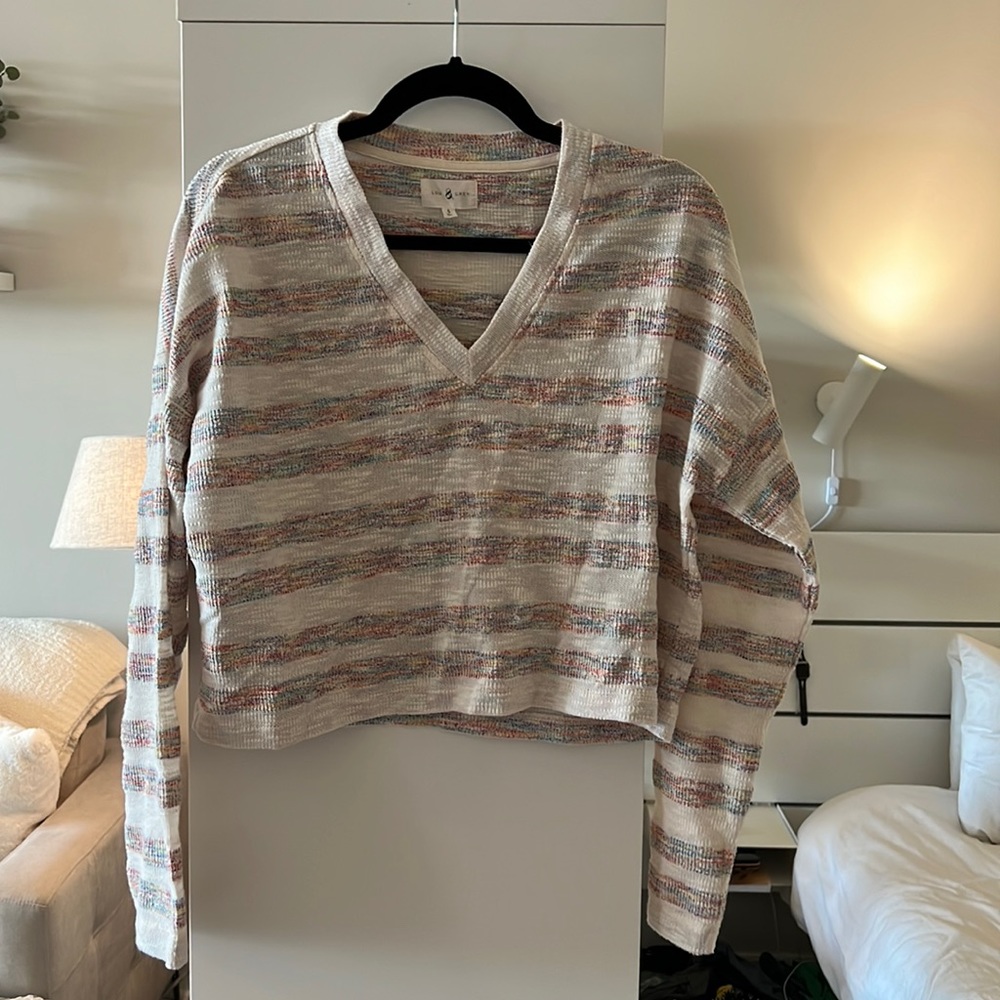 Rainbow Stripe Cropped Top